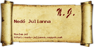 Nedó Julianna névjegykártya
